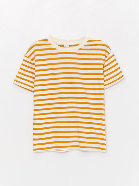 LCW Kids Relaxed Fit Crew Neck Striped Boys' T-Shirt - S3KH29Z4-V7T