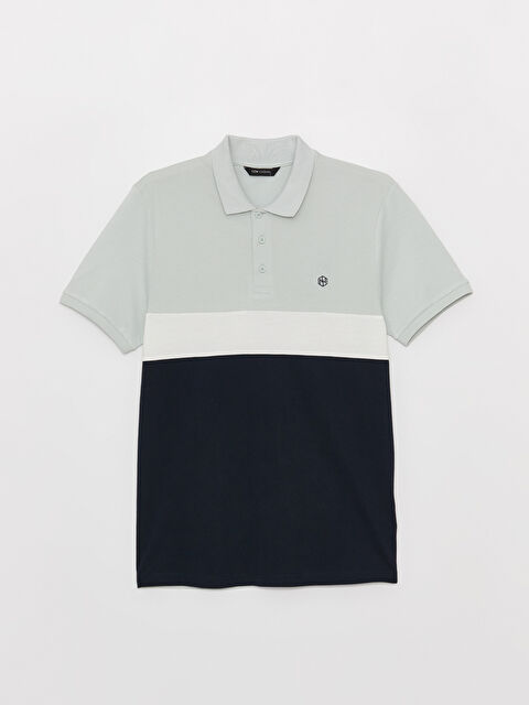 XSIDE Polo Neck Short Sleeve Color Block Pique Men's T-Shirt - S3KI61Z8-TVL