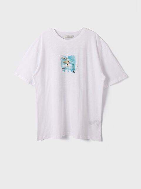 XSIDE Crew Neck Short Sleeve Printed Men's T-Shirt - S3KL17Z8-E5X