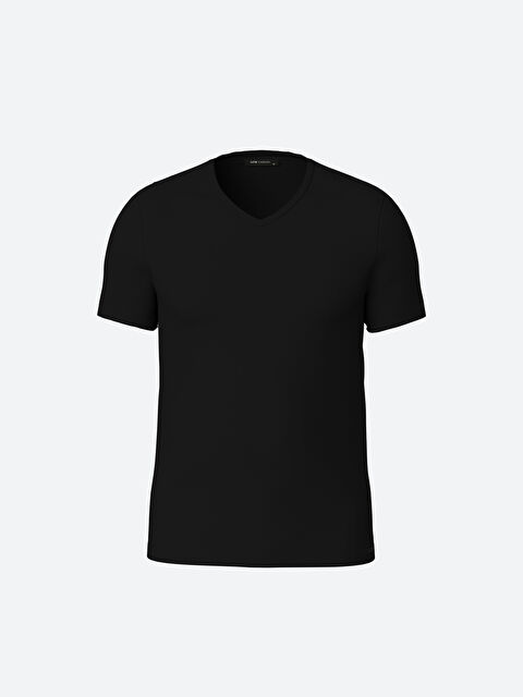 XSIDE V Neck Short Sleeve Men's T-Shirt - S3KL26Z8-CVL