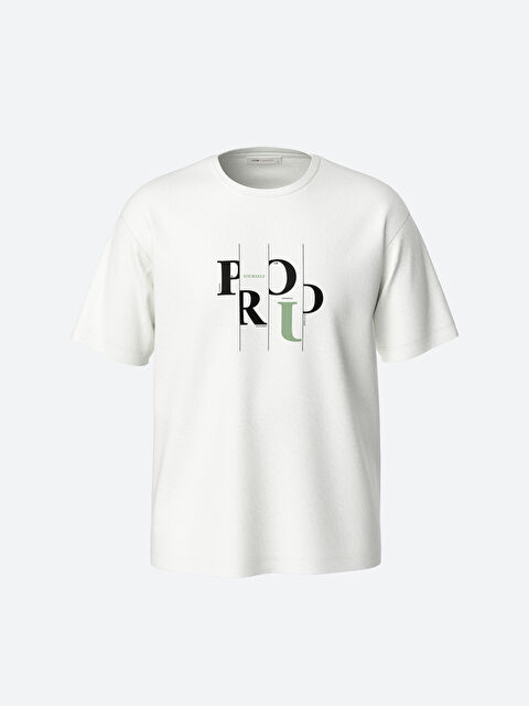 XSIDE Crew Neck Short Sleeve Printed Combed Cotton Men's T-shirt - S3KL50Z8-Q6K