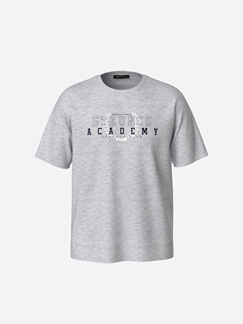 XSIDE Crew Neck Short Sleeve Printed Combed Cotton Men's T-shirt - S3KL51Z8-LAL