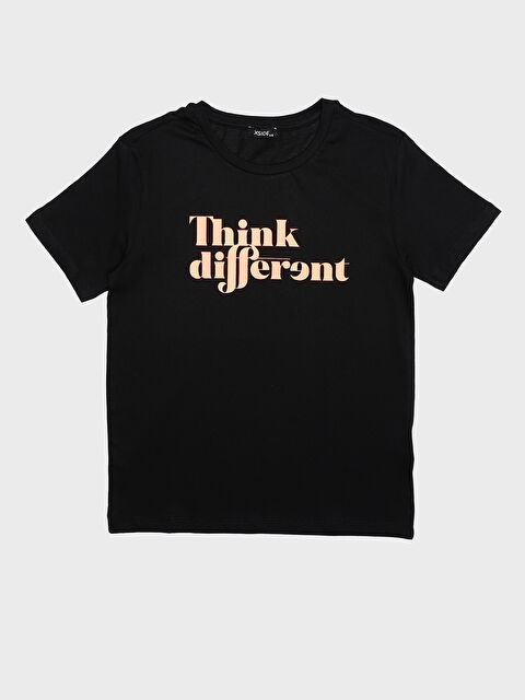 XSIDE Crew Neck Printed Short Sleeve Women's T-Shirt - S3KN14Z8-CVL