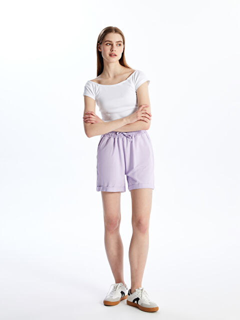 CALİMERA MODA Beli Lastikli Kadın Şort - S3KN35Z8-GNG