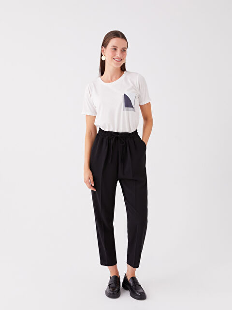 LCWAIKIKI Basic Women's Elastic Waist Carrot Trousers - S3KN97Z8-CVL