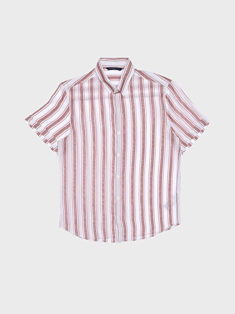 LCWAIKIKI Classic Relaxed Fit Short Sleeve Striped Men's Shirt - S3KR93Z8-LJE