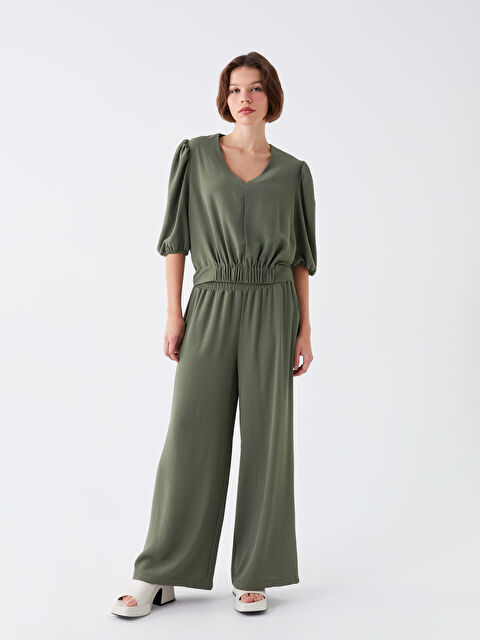 LCW Vision Elasticated Waist Relaxed Fit Women's Trousers - S3KU13Z8-V0N