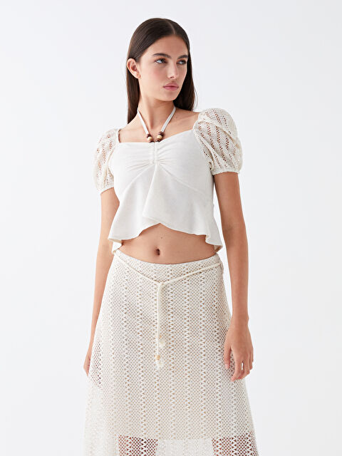 LCW Modest Boyundan Bağlamalı Kadın Bluz - S3KU42Z8-FDU