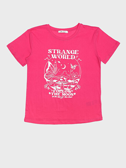 LCW Vision Crew Neck Printed Short Sleeve Women's T-Shirt - S3KU73Z8-F49