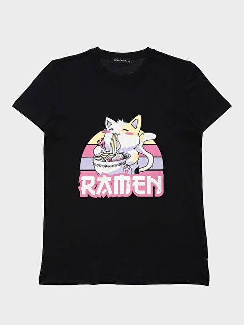 LCW Vision Crew Neck Printed Short Sleeve Women's T-Shirt - S3KV42Z8-RQN