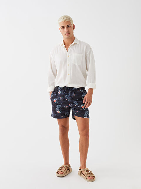 LCWAIKIKI Classic Kısa Boy Desenli Erkek Deniz Şortu - S3L062Z8-LQ9