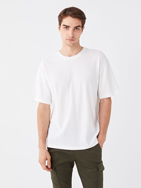 XSIDE تيشيرت برقبة دائرية وكم قصير للرجال - S3L278Z8-R9J