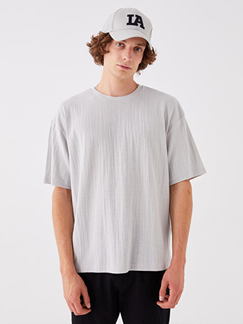 XSIDE تيشيرت برقبة دائرية وكم قصير للرجال - S3L278Z8-SHL