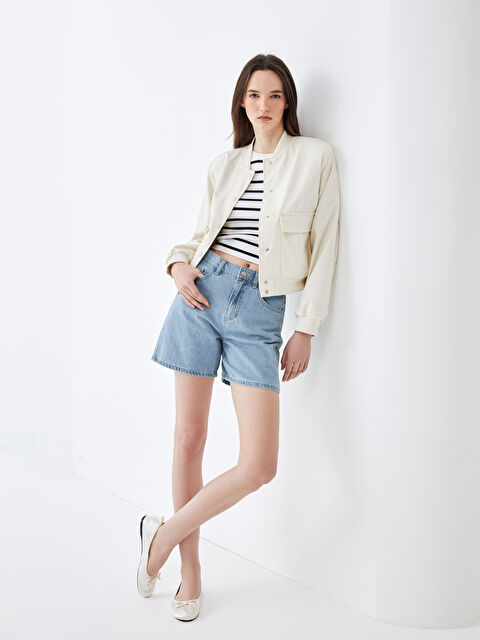 LCW Jeans Bermuda Fit Kadın Jean Şort - S3L532Z8-311