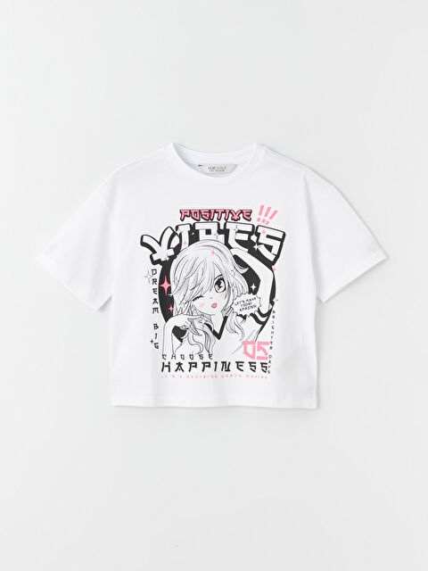 LCW Kids Djevojka BIJELA Majica kratkih rukava - S3LB05Z4-R9K