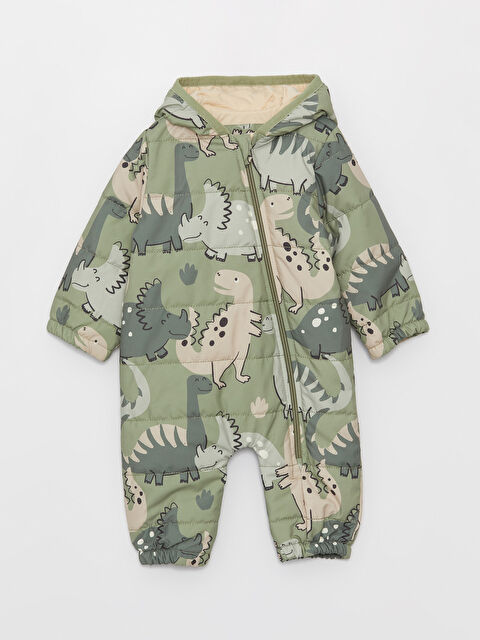 LCW baby Kapüşonlu Uzun Kollu Baskılı Erkek Bebek Astronot Mont - W30109Z1-G2U