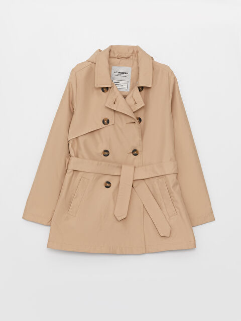 LCW Kids Базовый тренч с капюшоном для девочек - W30134Z4-FJZ