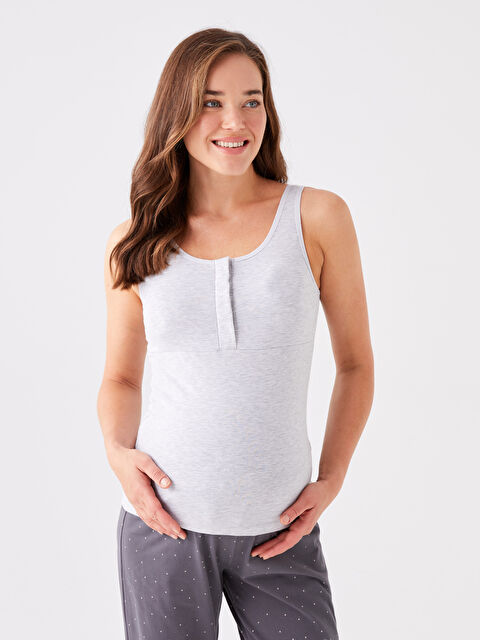 LCW DREAM Hamile U Yaka Düz Atlet - W30363Z8-CT3