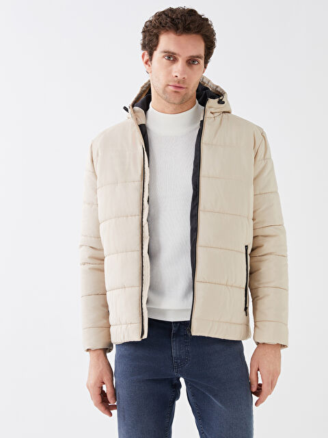 LCW ECO Standart Kalıp Kapüşonlu Erkek Şişme Mont - W30665Z8-S36