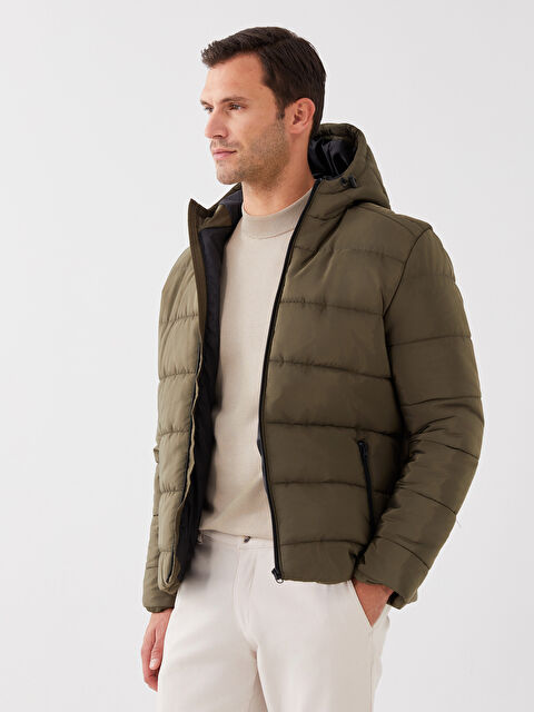 LCW ECO Standart Kalıp Kapüşonlu Erkek Şişme Mont - W30665Z8-RNU