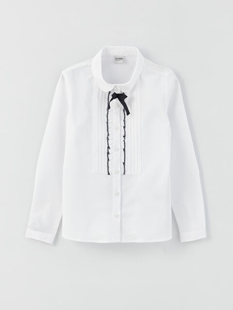 LCW Kids Ruffle Detailed Long Sleeve Girl Shirt - W30698Z4-R9K