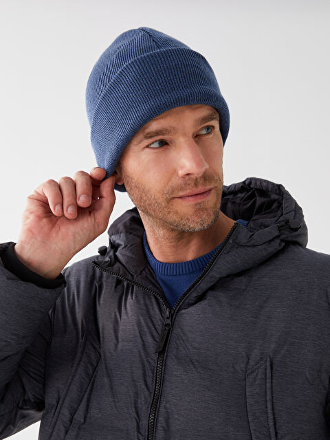 LCW ACCESSORIES Etiket Detaylı Erkek Triko Bere - W30805Z8-DBJ