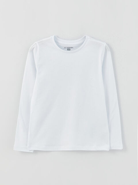 LCW Kids Bisiklet Yaka Uzun Kollu Erkek Çocuk Atlet - W30927Z4-JYX