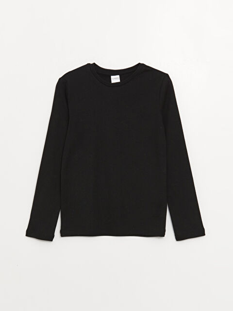 LCW Kids Maiou cu Guler Rotund și Mânecă Lungă pentru Băieți - W30928Z4-CVL