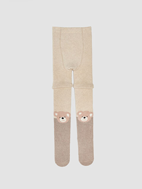 LCW Kids Desenli Kız Çocuk Havlu Külotlu Çorap - W31028Z4-L8Q