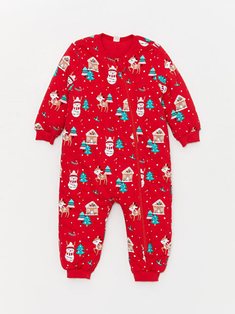 LCW baby Yılbaşı Temalı 2.5 Tog Elyaflı Kız Bebek Uyku Tulumu - W31054Z1-LTQ