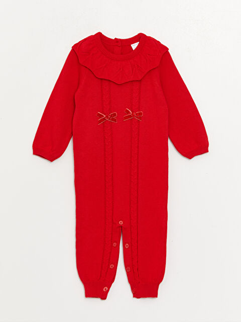 LCW baby Bisiklet Yaka Kız Bebek Tulum - W31158Z1-HC3