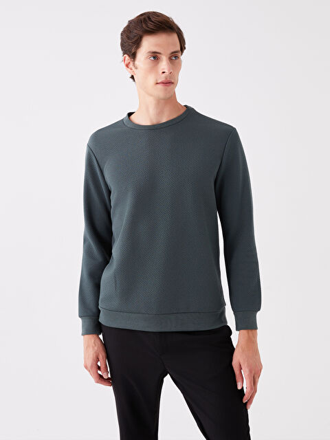 LCW Vision Bisiklet Yaka Uzun Kollu Erkek Sweatshirt - W31246Z8-VHT