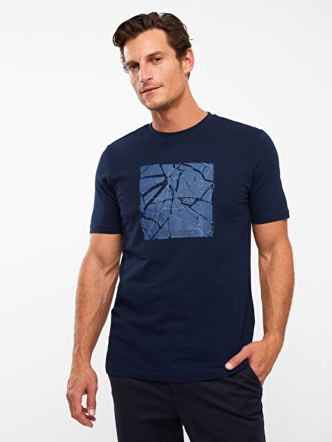 LCWAIKIKI Classic Bisiklet Yaka Kısa Kollu Baskılı Pike Erkek Tişört - W31363Z8-DWP