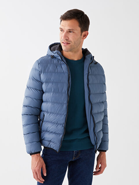 LCW ECO Standart Kalıp Kapüşonlu Erkek Şişme Mont - W31372Z8-V2Y