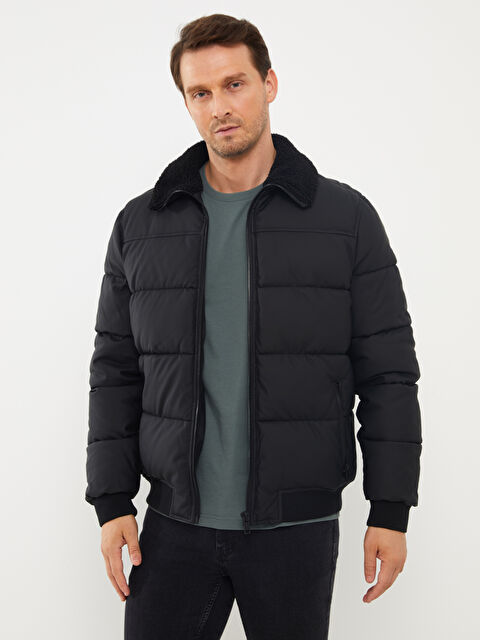 LCW Vision Standart Kalıp Gömlek Yaka Erkek Deri Görünümlü Mont - W31430Z8-CVL