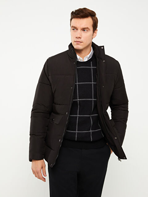 LCW ECO Standart Kalıp Dik Yaka Erkek Şişme Mont - W31461Z8-CVL