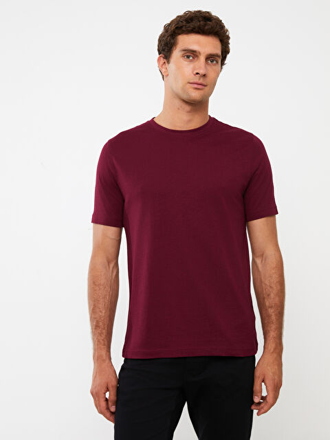 LCWAIKIKI Classic Bisiklet Yaka Penye Erkek Tişört - W31543Z8-KW8