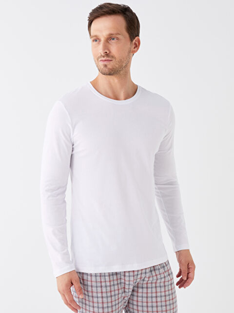 LC WAIKIKI Bisiklet Yaka Uzun Kollu Erkek Atlet - W31641Z8-VC4