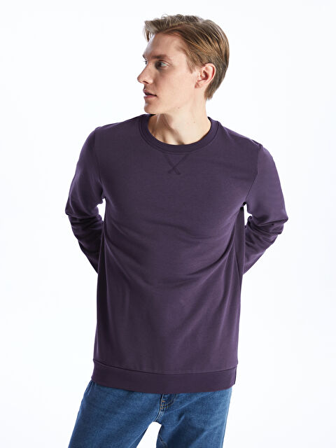 LCWAIKIKI Classic Bisiklet Yaka Uzun Kollu Erkek Kalın Sweatshirt - W31642Z8-HPK