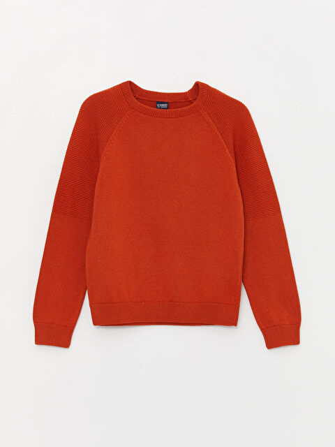 LCW Kids Bisiklet Yaka Basic Uzun Kollu Erkek Çocuk Triko Kazak - W31667Z4-GXW