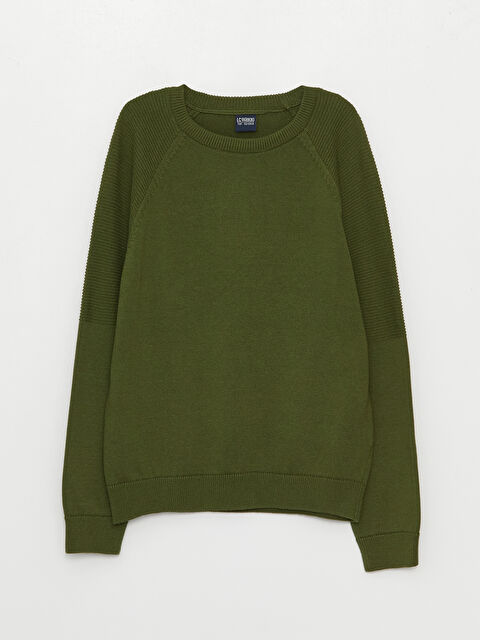 LCW Kids Bisiklet Yaka Basic Uzun Kollu Erkek Çocuk Triko Kazak - W31667Z4-HDK