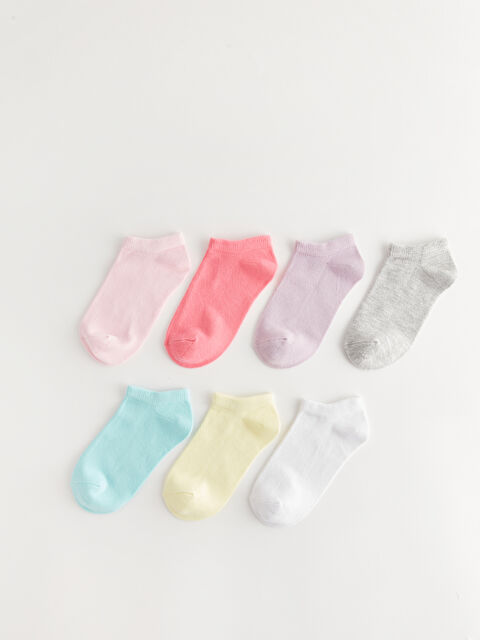 LCW Kids Basic Girls Trainer Socks 7 Pack - W31785Z4-J3N