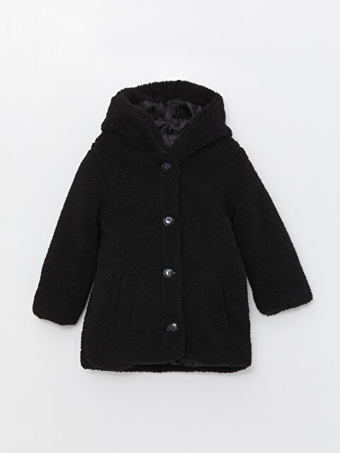LCW ECO Kapüşonlu Pelüş Kız Çocuk Mont - W31796Z4-CVL