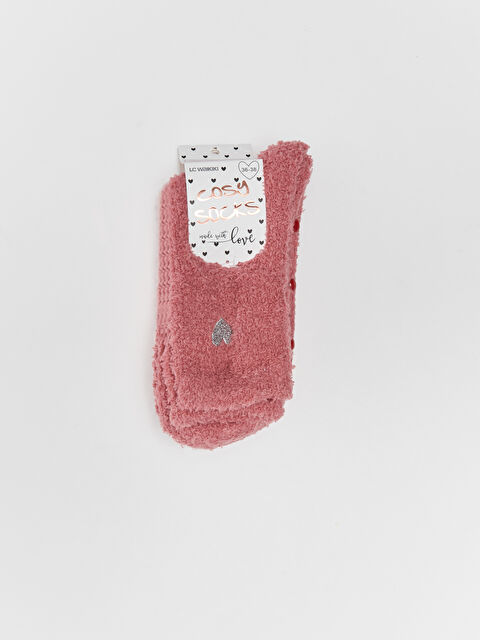 LCW DREAM Kalp Nakışlı Kadın Ev Çorabı 2'li Paket - W31841Z8-GVS