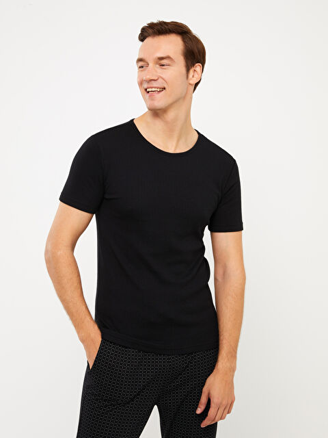 LC WAIKIKI Bisiklet Yaka Kısa Kollu Erkek Atlet - W31856Z8-RQN