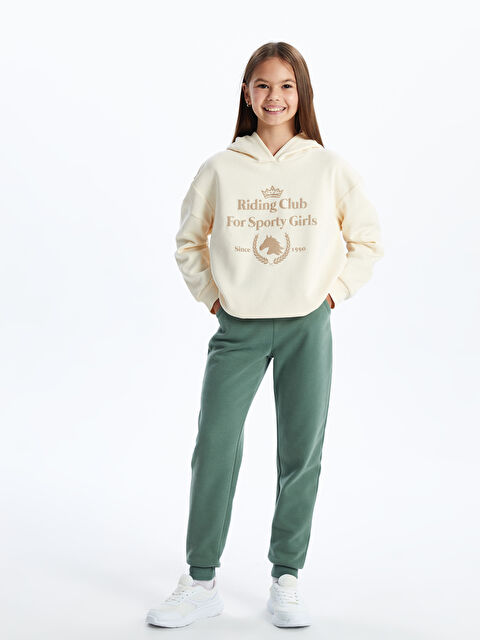 LCW Kids Beli Lastikli Kız Çocuk Kalın Jogger Eşofman Altı - W31917Z4-GQQ