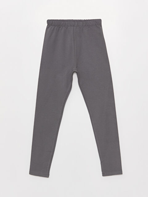 LCW Kids Beli Lastikli Basic Kız Çocuk Uzun Tayt - W31920Z4-GYS