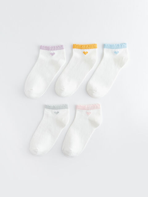 LCW DREAM Baskılı Kadın Patik Çorap 5'li - W31927Z8-J5E