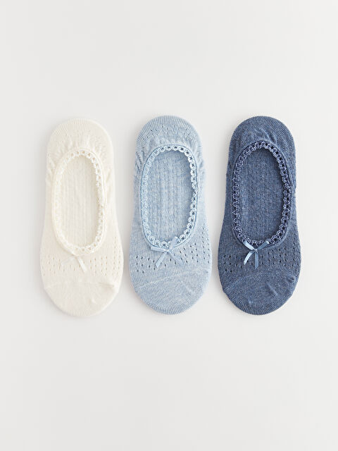 LCW DREAM Kendinden Desenli Kadın Babet Çorap 3'lü - W31946Z8-L8Y