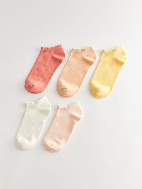 LCW DREAM Kadın Düz Patik Çorap 5'li - W31947Z8-GAW